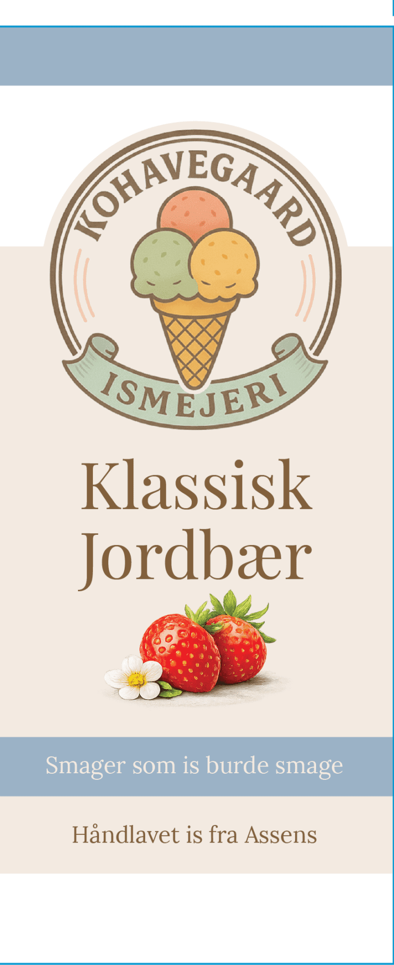 Jordbær · etiketmotiv