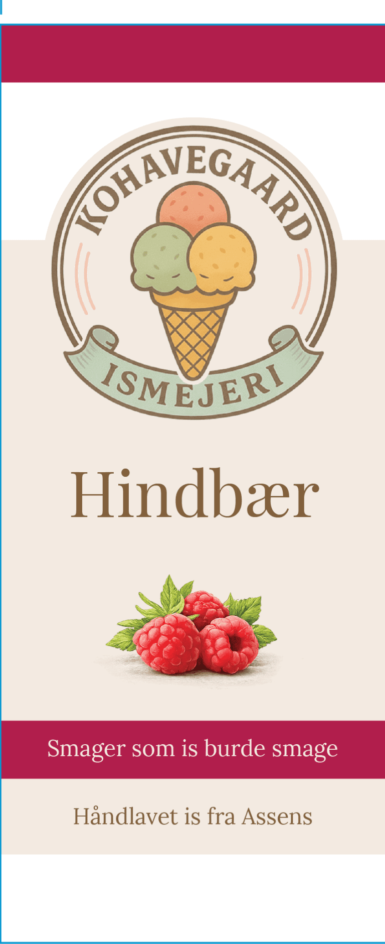 Hindbær · etiketmotiv